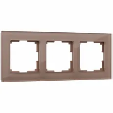 Изображение Рамка на 3 поста Favorit (латте, стекло) W0031142